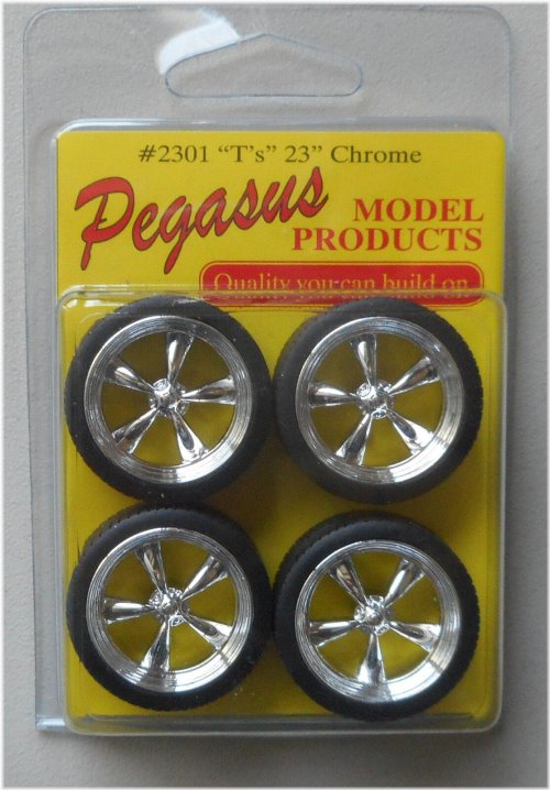 Pegasus Wheels and Tires Model Kit Add-On for 1:24 and 1:25 Scale Cars