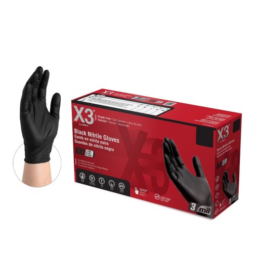 Black Nitrile Exam Gloves