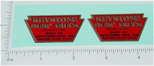 Keystone Dump Truck Sticker Set - Pre-War Edition