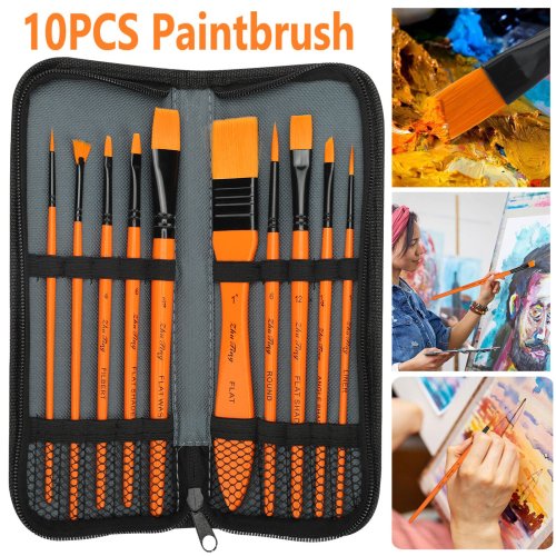 Palette Pro Brush Set - 10 Premium Paint Brushes for Artists