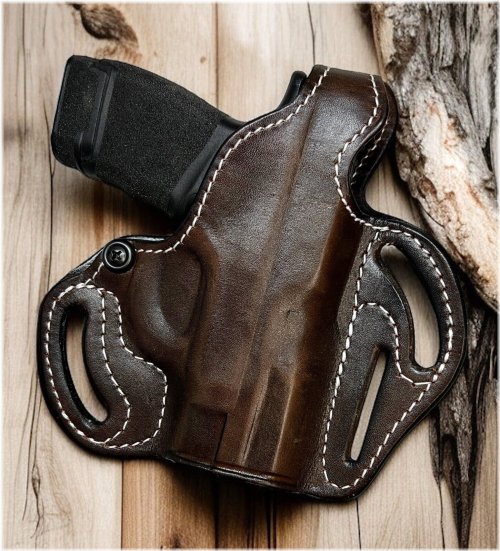 Brown Leather Thumb Break Holster