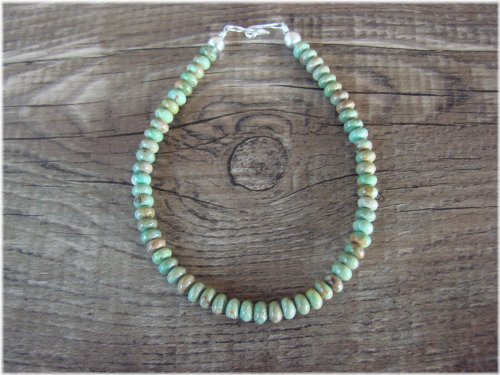 Green Turquoise Stone Bracelet by Doreen Jake