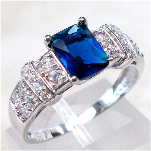 Sapphire Splendor Sterling Ring