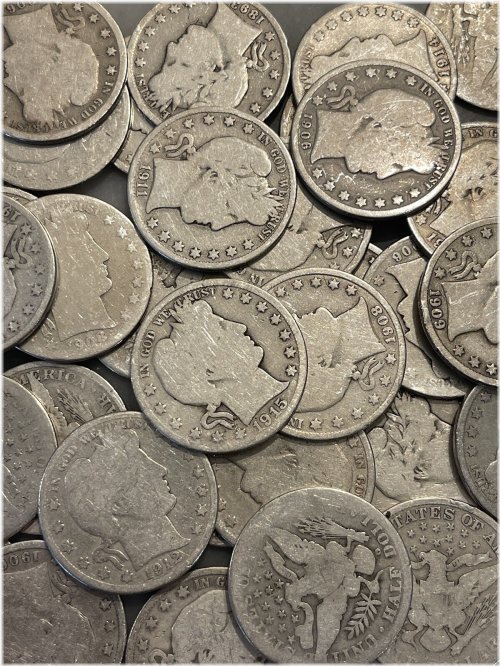 Silver Barber Half Dollars - Choose Your Quantity with Full Readable Dates