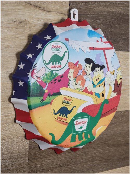 Prehistoric Sinclair Gasoline Metal Sign