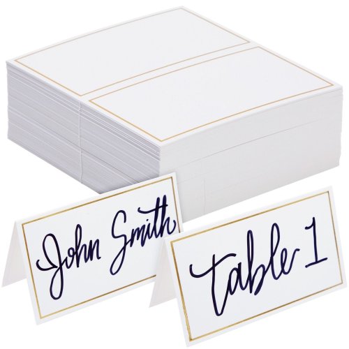 Table Charmers: Elegant Name Cards for Dining Settings (100 Pack)