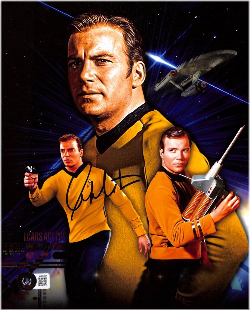 Star Trek 8x10 Photo Autographed by William Shatner with Beckett COA