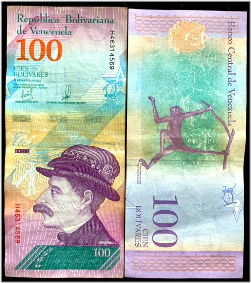 Venezuela 100 Bolivares 2018 Circulated Fine Collection