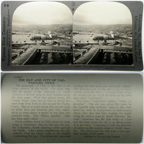 Chilean Coastal Vista Stereoview