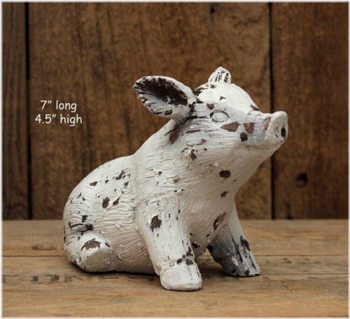 Rustic Piglet Sculpture