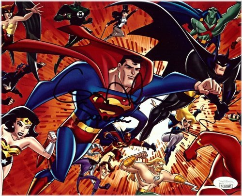 Justice League Superman Autographed 8X10 Photo by George Newbern