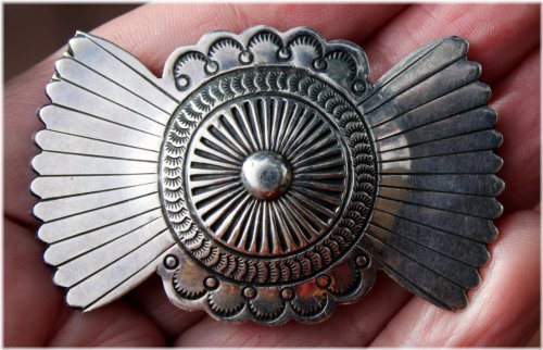 Navajo Heritage Sterling Silver Brooch