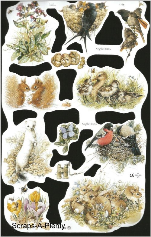 Nature's Charm Embossed Die Cut Collection - Marjolein Bastin's Birds, Squirrels, and Nests (1776