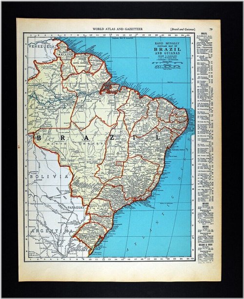 South American Cities Vintage Map Collection