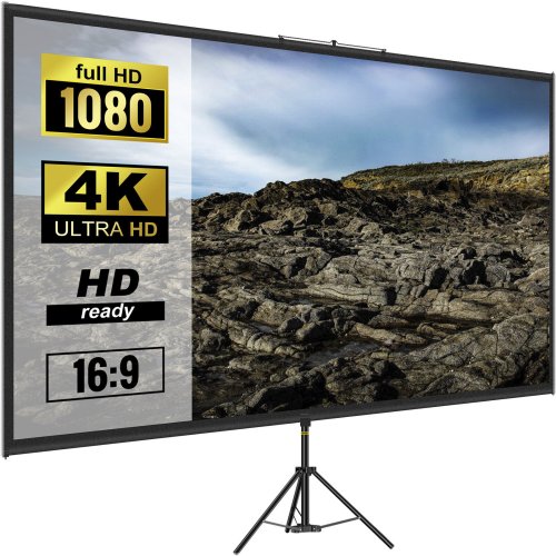 Portable Cinema Screen Stand - 70 inch 4K HD 16:9