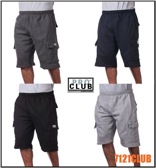 Cargo Sweat Shorts with Multiple Pockets for Men