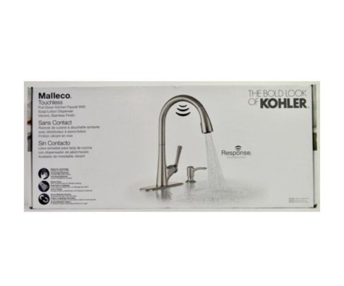 Touchless Stainless Pull-Down Kitchen Faucet by Malleco