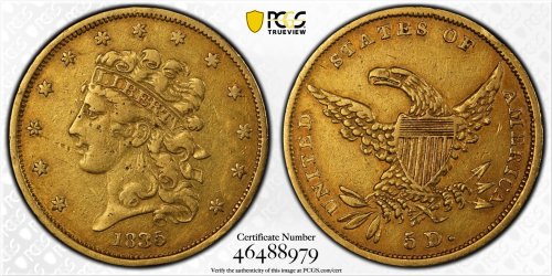 Classic Head Gold Half Eagle