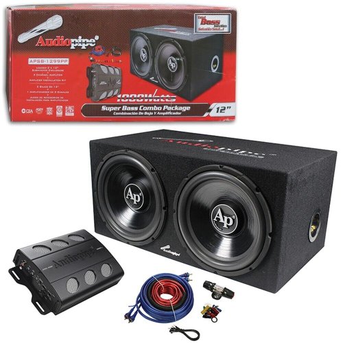 Sonic Thunder Dual 12" Subwoofer Enclosure with Amplifier Package