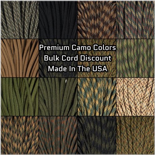 Camo Cord USA - Versatile Paracord in 10-100 Ft Lengths