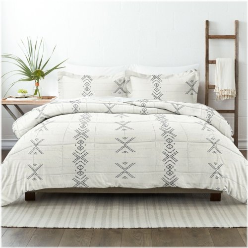 Stitched Gray Comforter Set