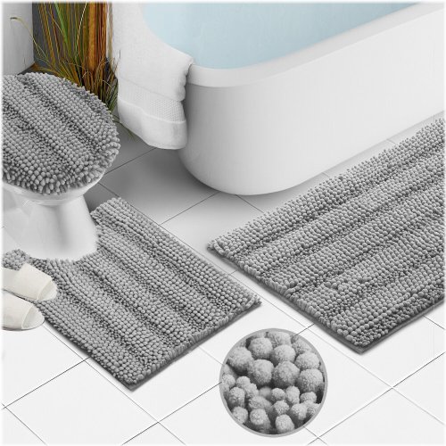 Luxuriant Bath Set with Chenille Texture and Absorbent Properties