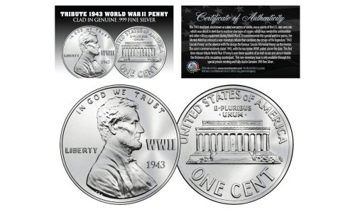 Silver-Clad WWII Penny Trio