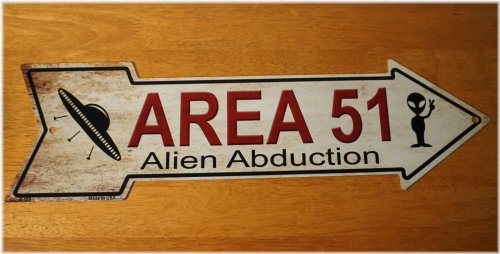 Extraterrestrial Encounters Arrow Sign