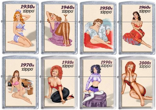 Vintage Pinup Zippo Lighter Collection