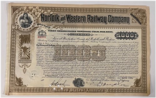 Norfolk & Western Historic Security Document