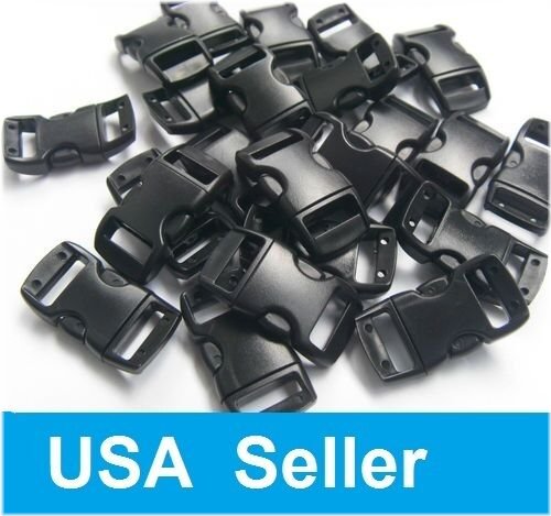 Curved Black Buckles with 0.5 Inch Width