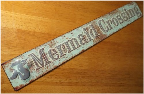 Coastal Mermaid Crossing Sign