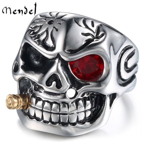 Smoking Skull Ring for Men by MENDEL
