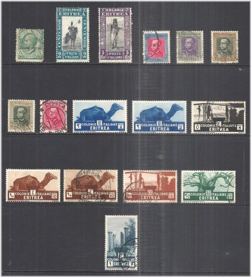 Eritrean Stamp Collection 1908-1935