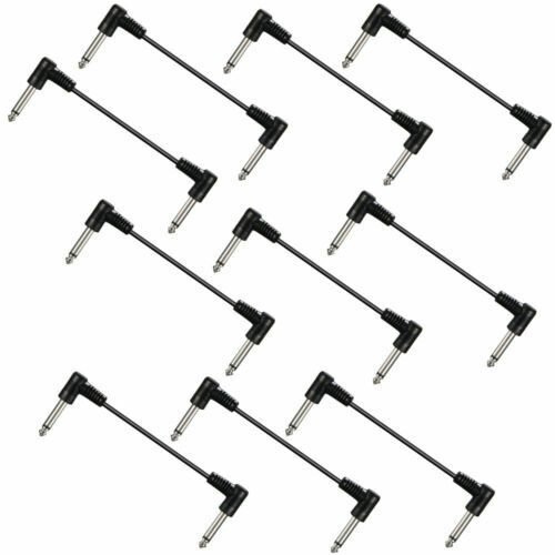 Rockin' Patch: 10-Pack of Right-Angle Guitar Patch Cables