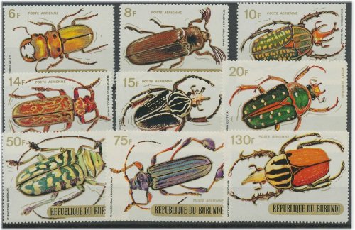 Burundi Beetles Stamp Collection