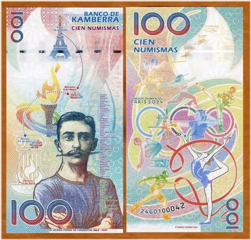 Paris France Olympic Games Commemorative Note