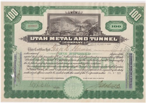 Maine Mining Heritage Certificate