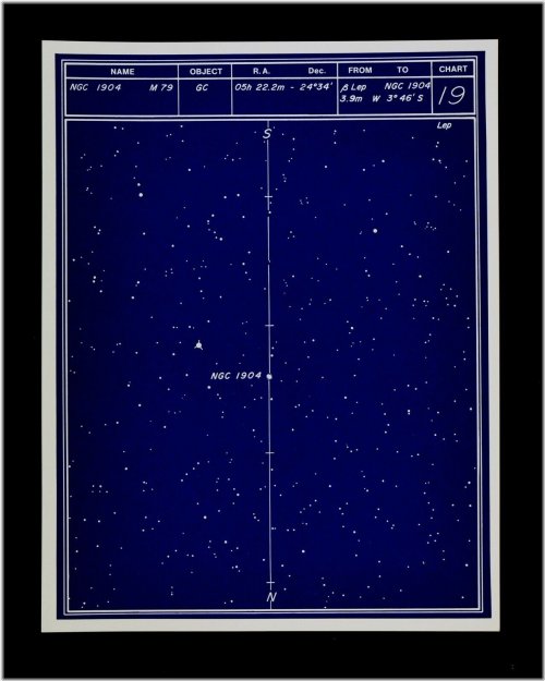 Starry Night Explorer: Lepus Cluster Chart