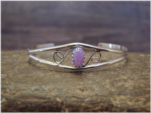 Navajo Pink Opal Baby Bracelet by Lincoln