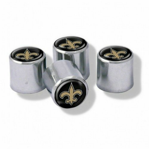 Saints Football Chrome Tire Valve Stem Caps