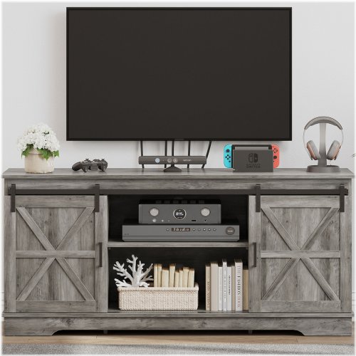 Rustic Barn Door TV Cabinet