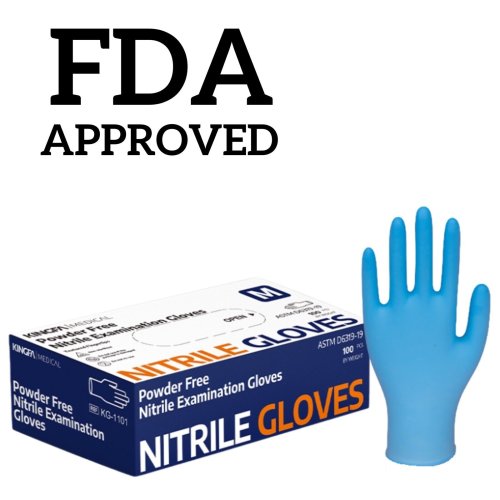 SafeTouch Nitrile Exam Gloves - 3 Mil, Latex & Powder Free for Medical and Lab Use