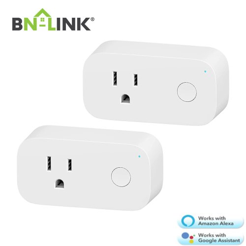 Wi-Fi Enabled Outlet with Voice Control and Timer Function (2 Pack) by BN-LINK