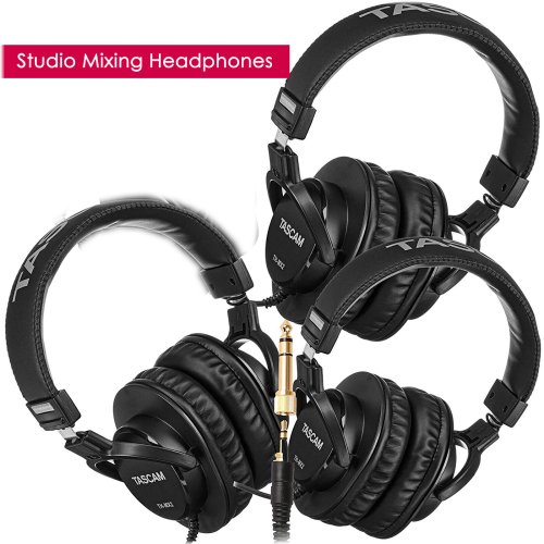 TASCAM TH-02 Foldable Headphones - Black