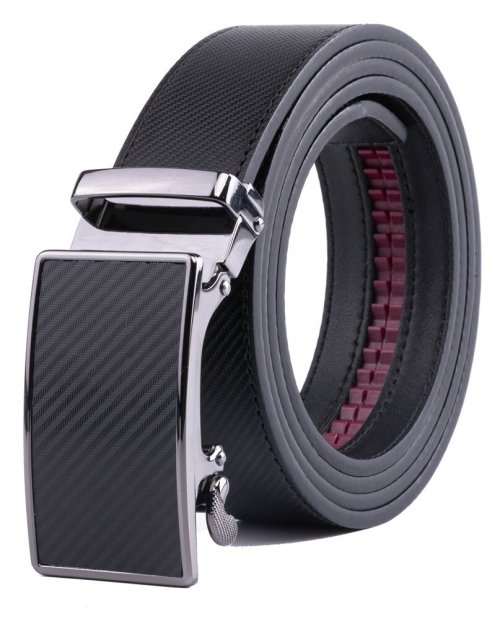 Ratchet Buckle Leather Belt