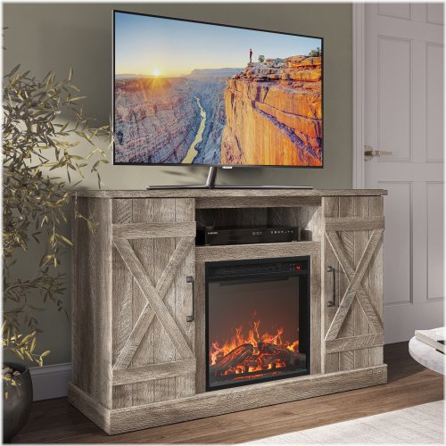 Rustic Hearth TV Console