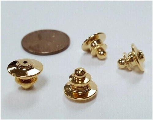 Golden Military Round Tie Pins