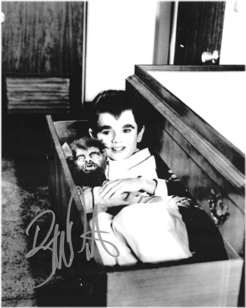 The Munsters' Coffin: Autographed 8x10 by Butch Patrick as Eddie Munster