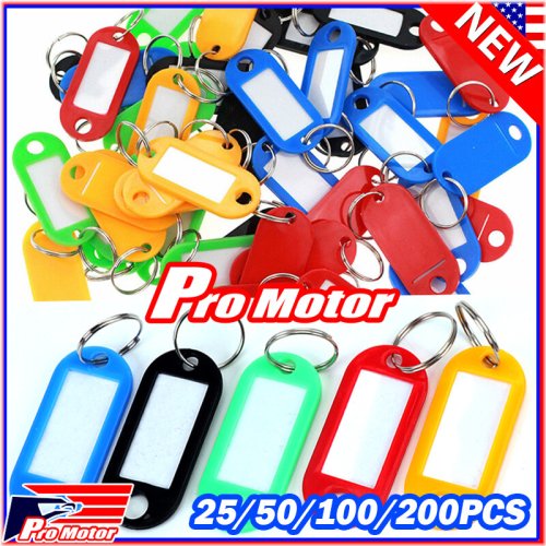 Plastic Label Keychain Set